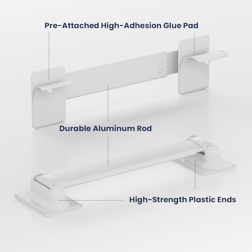 Safoner Adjustable RV Shower Corner Storage Bar- Durable Aluminum RV Corner Caddy for Shower Organization- Perfect for Travel Trailer, Camper Inside Storage and Organization- 2 Packs - Image 5