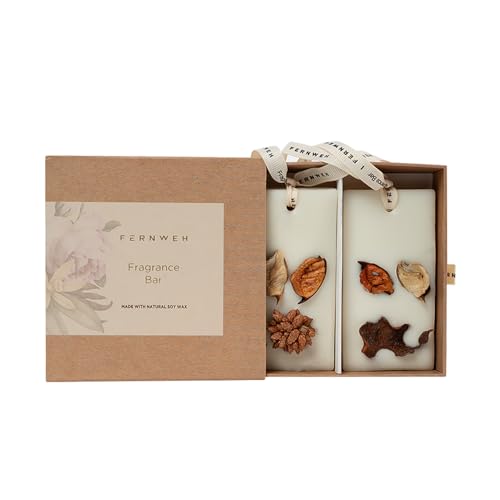 Fernweh Fragrance Bar - Set of 2 | Premium Air Freshener Bar & Scented Sachet for Home, Closets, Cupboards, Wardrobe, Drawers, Shoe Racks | Vanilla, Woody, Warm Scented Soy Wax Tablet - Image 1