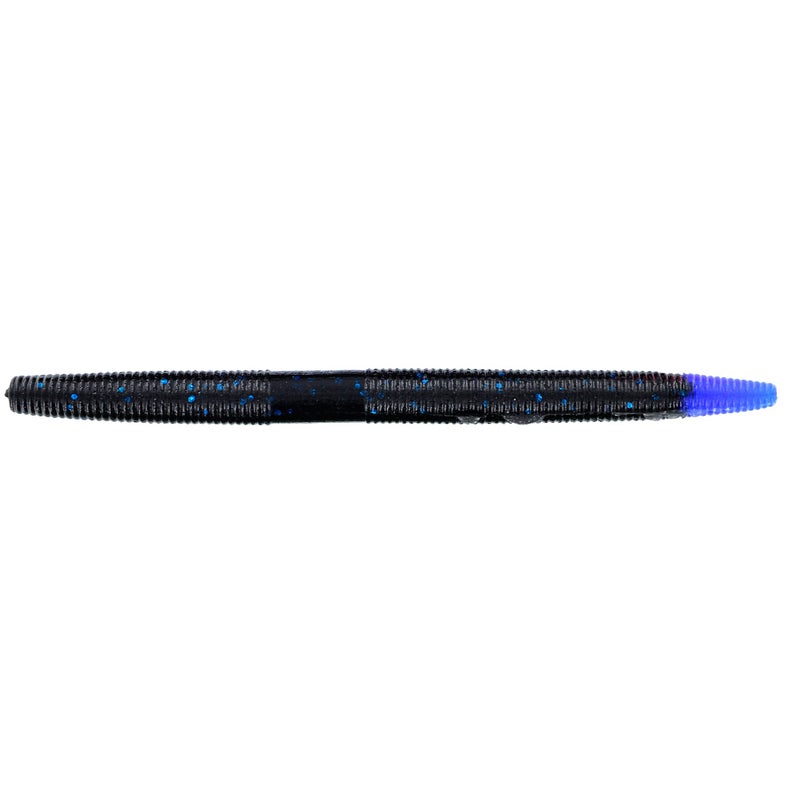 Yamamoto 5'' SENKO BLACK W/ LARGE BLUE FLAKE/CLEAR BLUE TAIL (10 PACK)