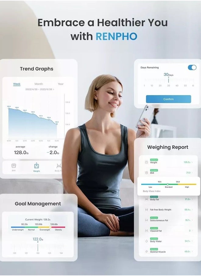 VOGMAX Smart Scale With Bluetooth Black  - Image 4