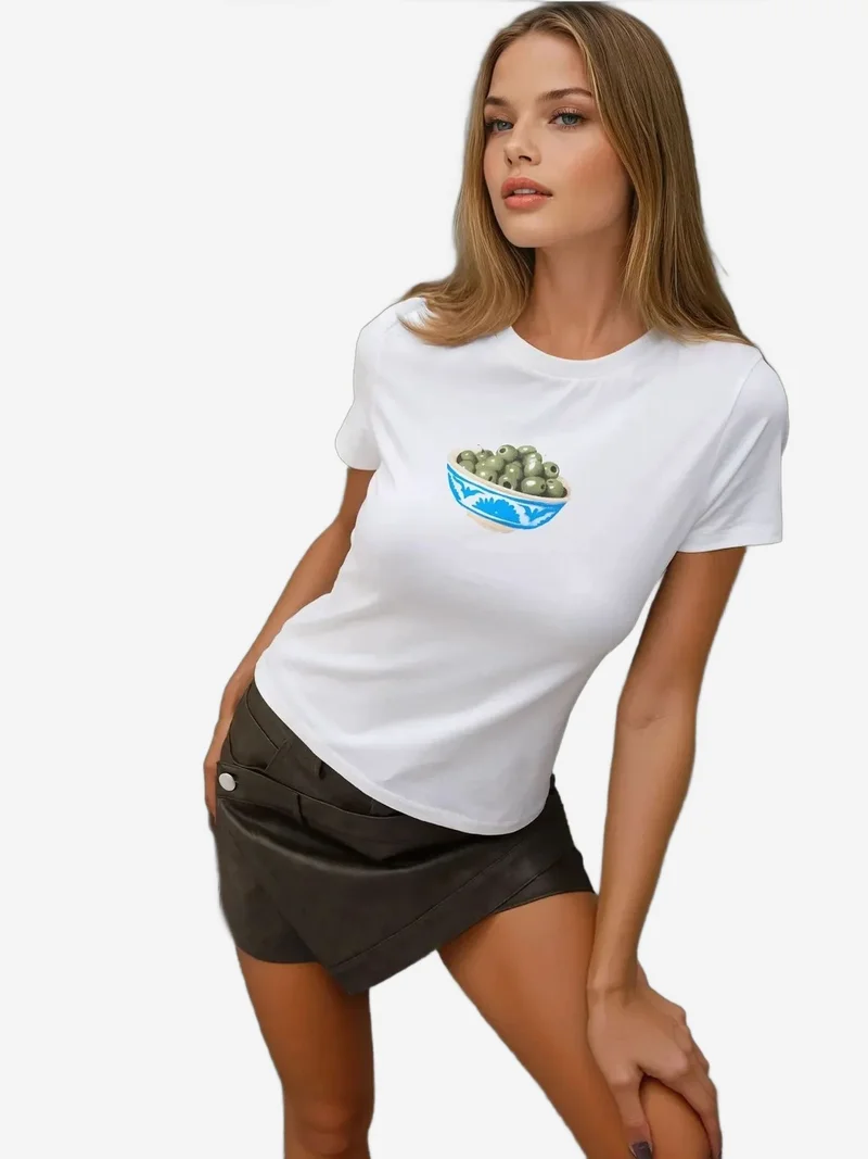 HICCUP Crew Neck Printed Baby Tee