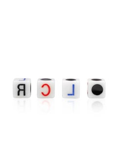 Y&D Game Dice Set, 4 Tubes Left Center Right Interactive Toy 6 Sided Round Corner Set Fun LCR Four Color with Place Plastic Counters for Classic Kids and Adults  - Image 4