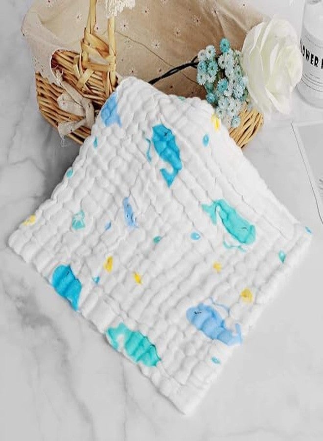 Closecret Muslin Cotton Face Towels for Newborn Baby Extra Soft Hankies Reusable Napkins for Infants Toddlers (Pack of 5) (White) - Image 2