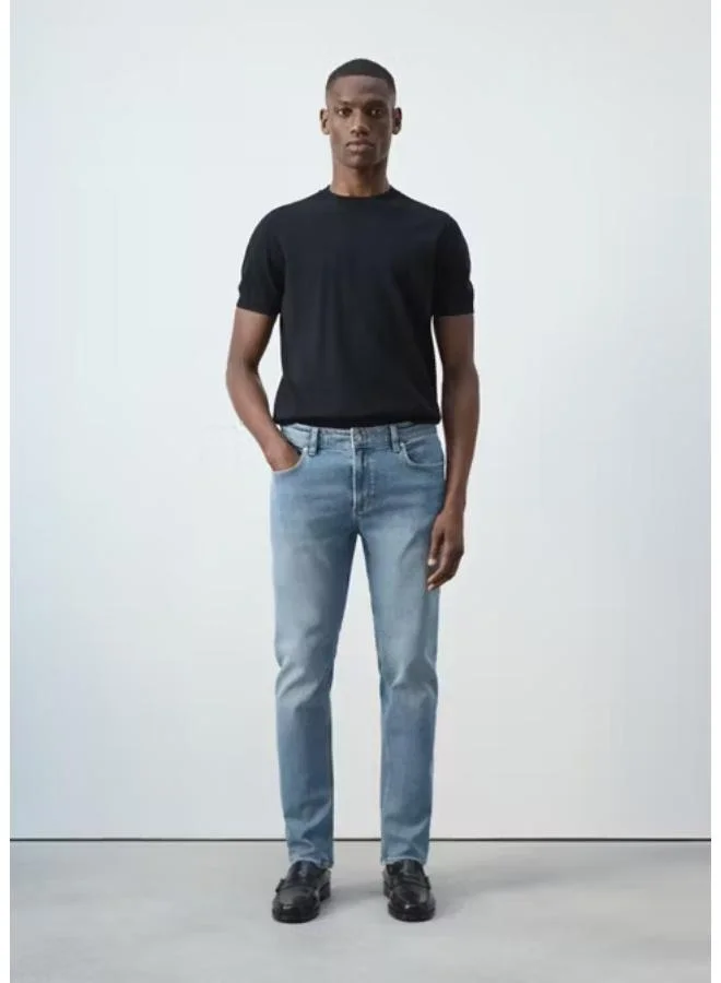 Mango Man TC-TEJANO CLARO Jan Slim-Fit Jeans for Men | Best Price UAE