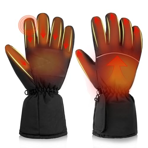 LuckyDayCLO Heated Gloves for Men Women,Touchscreen Waterproof Electric Heating Gloves for Hiking Hunting Snowboarding Cycling Camping Winter Sports - Image 1