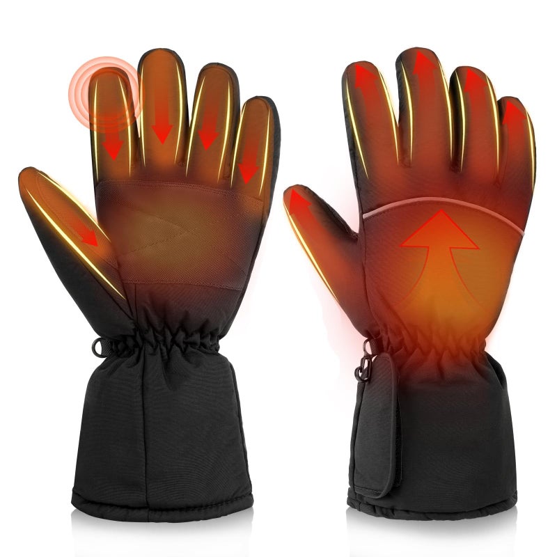 LuckyDayCLO Heated Gloves for Men Women,Touchscreen Waterproof Electric Heating Gloves for Hiking Hunting Snowboarding Cycling Camping Winter Sports - Image 5