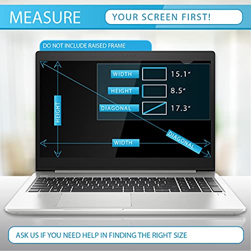 EZ-Pro Screen Protector Premium Anti Blue Light and Anti Glare Screen Protector (2 Pack) for 17.3 inches Laptop with Aspect Ratio 16:9. Easy and Bubble Free Installation - Image 5
