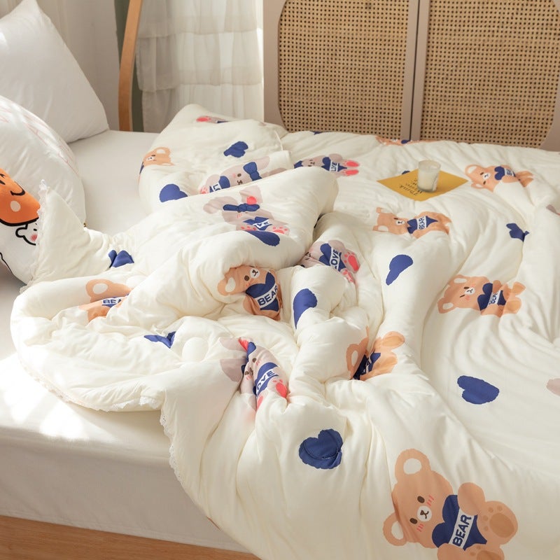 Class A Maternal And Infant Grade Knitted Cotton Summer Quilt Washable Summer Children'S Air-Conditioning Quilt Dormitory Home Summer Cool Quilt - Image 3