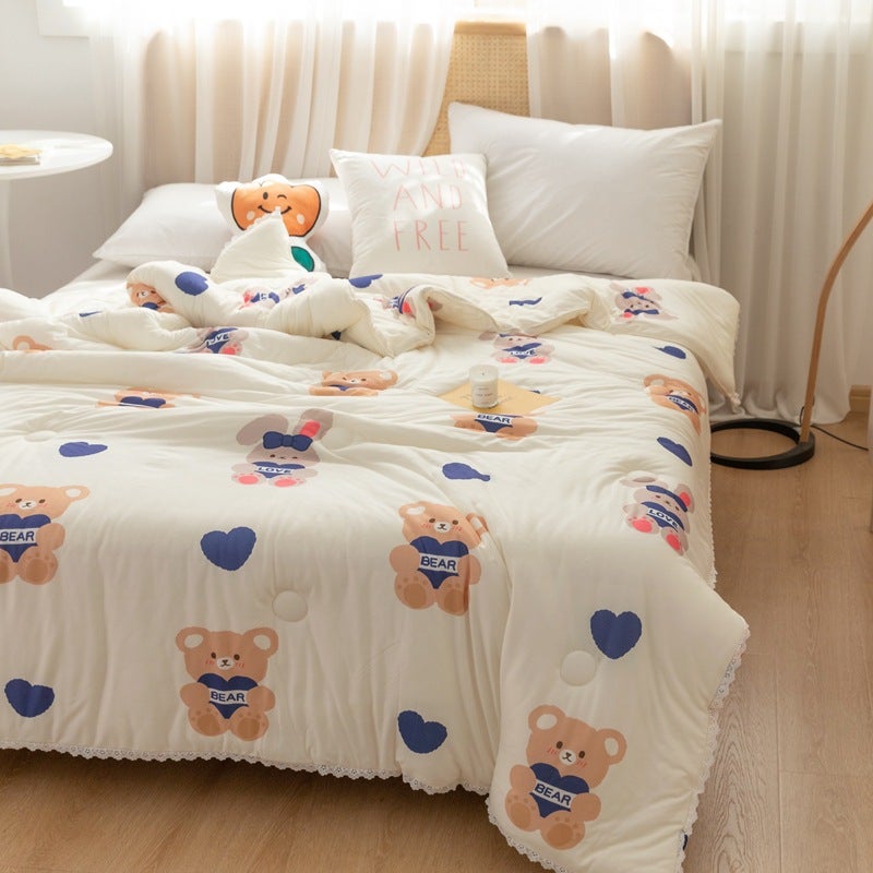 Class A Maternal And Infant Grade Knitted Cotton Summer Quilt Washable Summer Children'S Air-Conditioning Quilt Dormitory Home Summer Cool Quilt - Image 2