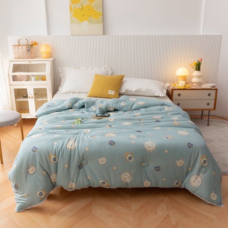 Class A Maternal And Infant Grade Knitted Cotton Summer Quilt Washable Summer Children'S Air-Conditioning Quilt Dormitory Home Summer Cool Quilt - Image 1