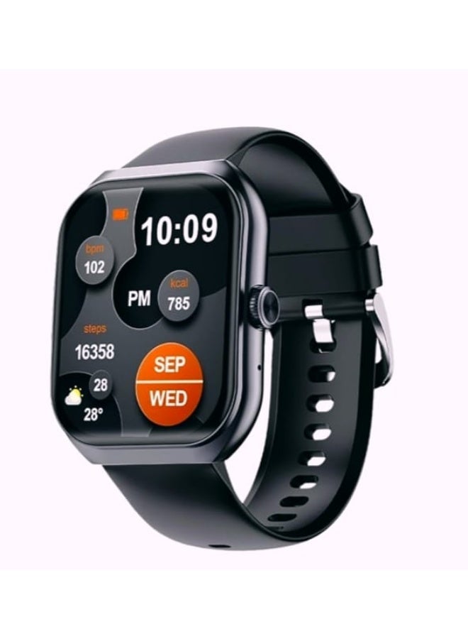 Awei Original Awei H58 Smartwatch – 2.01-inch screen + Bluetooth calling + Wireless charging with sports mode + IP68 water resistance with speaker + 100% Arabic notifications with microphone + Music storage - Image 1