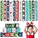 CCINEE Christmas Slap BraceletsXmas Slap Wristbands Snata Claus Reindeer for Christmas Party Gift Bag Filler Giveaways48PCS - Image 3