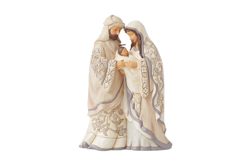 Enesco Jim Shore Heartwood Creek White Woodland Nativity Holy Family Figurine Resin Hand Painted Crafted Collectible Decorative Figurines Christmas Home Decor Sculpture Shelf Statue Gift 8 Inch - Image 2