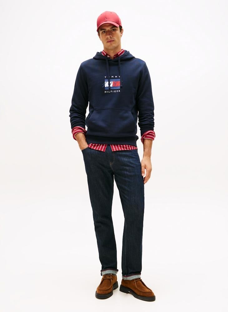 TOMMY HILFIGER Flag Graphic Drawstring Hoody - Image 4