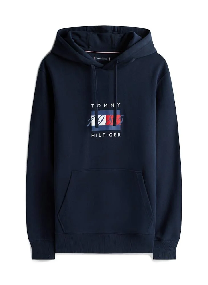 TOMMY HILFIGER Flag Graphic Drawstring Hoody