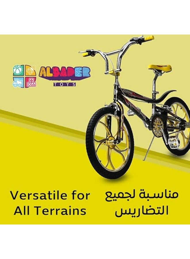 البدر دراجة كوبرا 20 انش بتصميم عصري مع مقعد مريح وقابل للتعديل، دراجة للاطفال مع فرامل قرصية مزدوجة، تصميم دراجات جبلية، هدية لطيفة للاطفال من البدر - Image 5