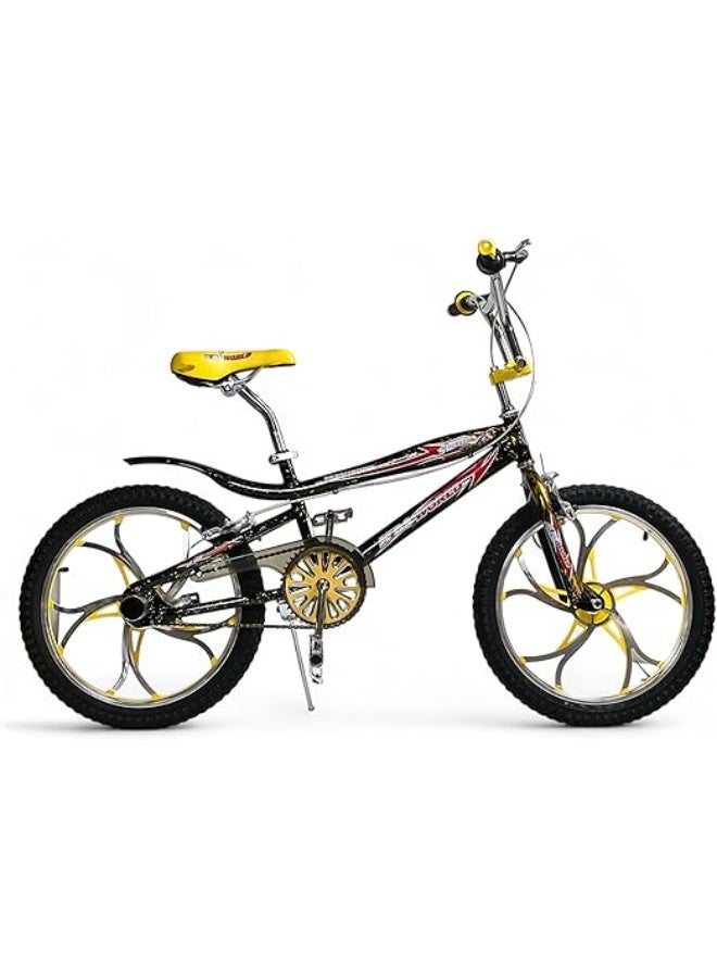 البدر دراجة كوبرا 20 انش بتصميم عصري مع مقعد مريح وقابل للتعديل، دراجة للاطفال مع فرامل قرصية مزدوجة، تصميم دراجات جبلية، هدية لطيفة للاطفال من البدر - Image 1