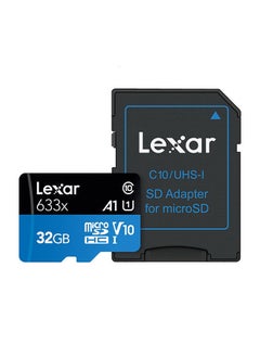 NIBEMINENT Micro SD HC Class10 Memory Card With Adapter Blue/Black  - Image 1