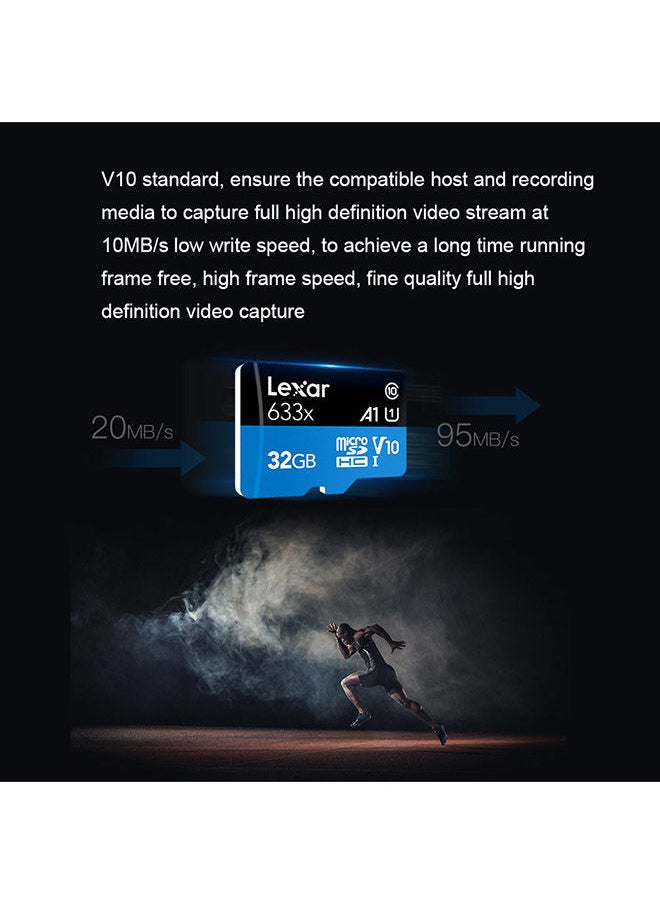 NIBEMINENT - Micro SD HC Class10 Memory Card With Adapter Blue/Black - Image 1