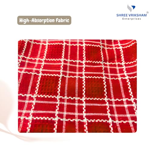 Shree Vriksham Enterprises Vriksham Premium Set of 6-Piece Pure Cotton Dish Towels - Highly Absorbent, Quick-Dry & Multipurpose Kitchen Cleaning Cloths,18 x 18 inch (6, Multi 18x18) - Image 3