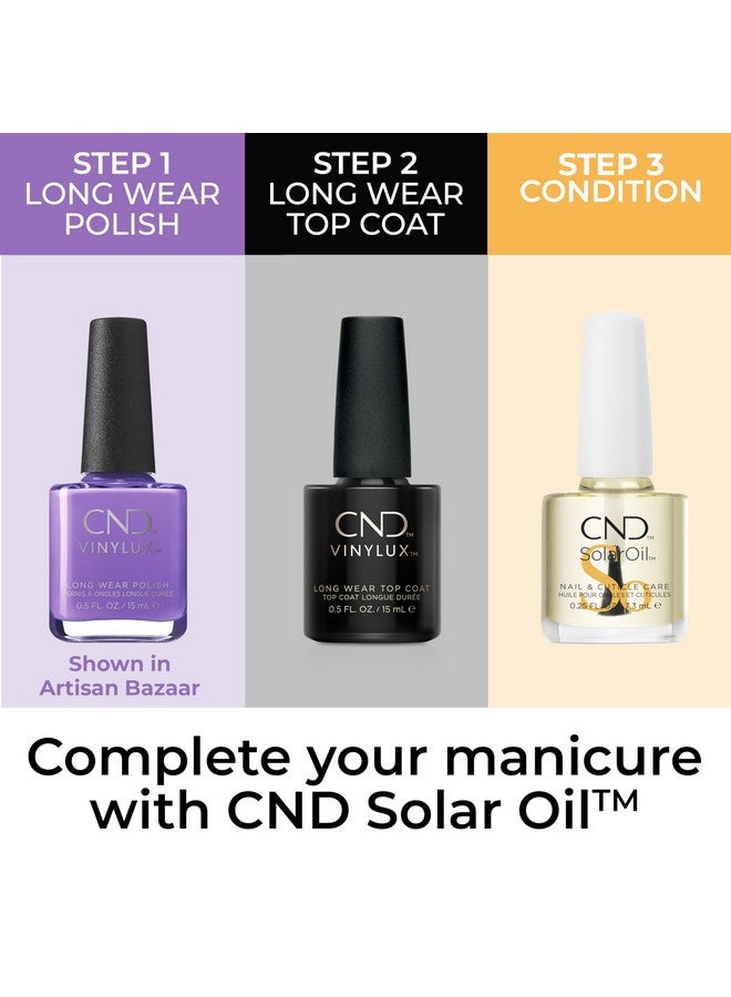 CND Vinylux Longwear Purple Nail Polish, Gellike Shine & Chip Resistant Color, Lavender Lace, 0.5 Fl. Oz - Image 5