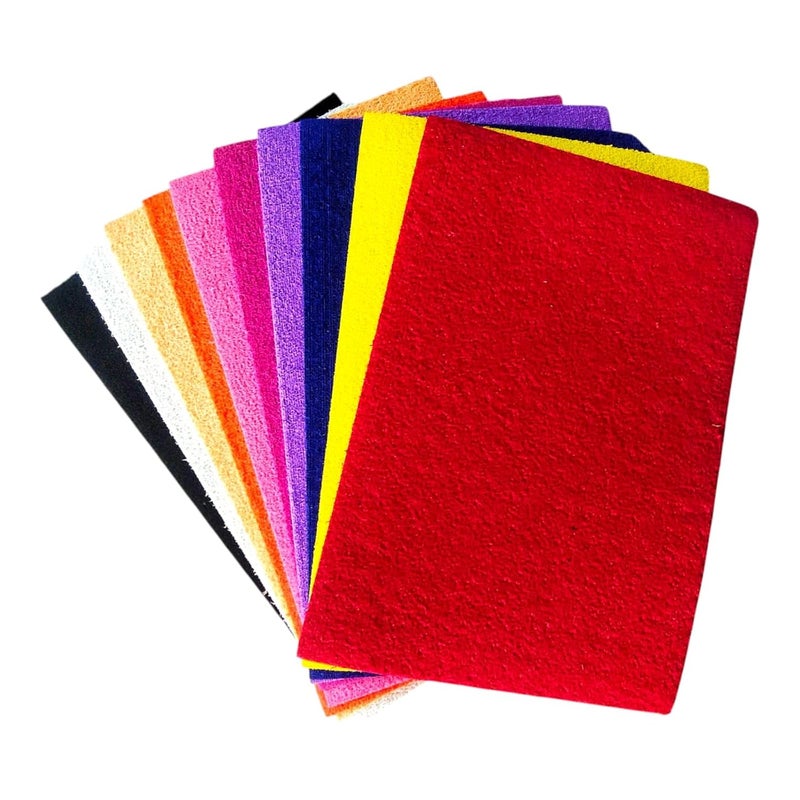 CREATIVE PENCIL 10 A4 Size Foam Grass Sheets Multicolor, Perfect for Scrapbooking, Card Making, and DIY Crafts (Grass Foam Sheet) Pack of 10 - Image 1