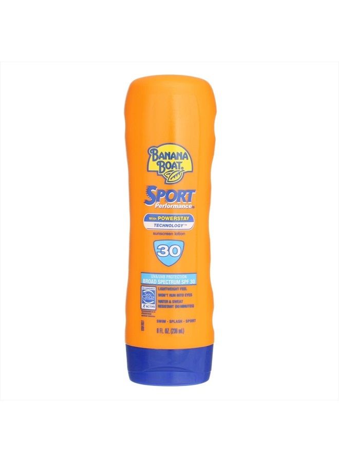 BANANA BOAT Sport Ultra SPF 30 Sunscreen Lotion, 8oz - Image 1