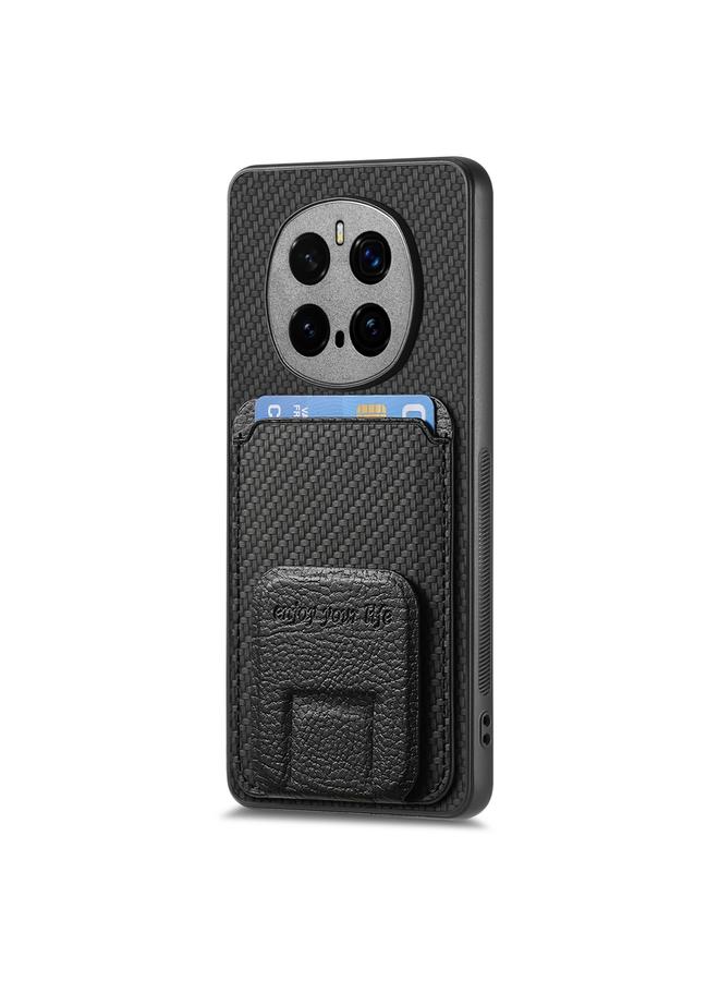 S-TOP Case For Honor Magic7 Pro Carbon Fiber Card Bag Fold Stand Phone Case - Image 2