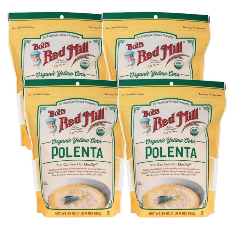 Bobs Red Mill Organic Corn Grits Polenta 24oz Pack of 4 Vegan Kosher