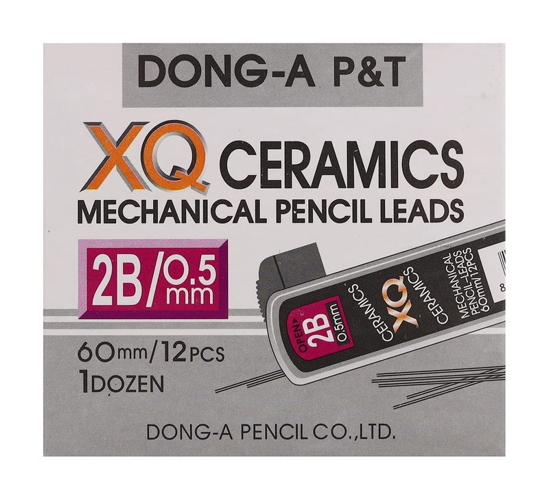 Dong-A XQ 2B Ceramics Mechanical Pencil Leads 0.5 mm Set of 12 Pieces - Multi Color 0.5 mm Pack Of 12 Pcs. - Multi Color - Image 1