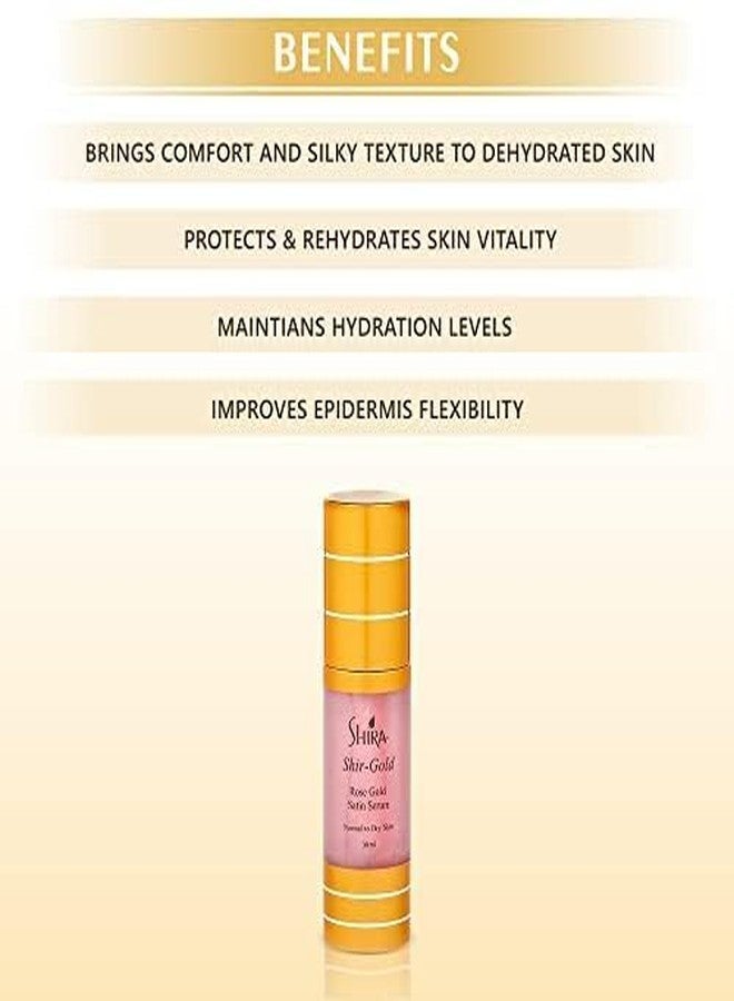 Shira Shir-Gold Rose Gold Satin Serum 30ml – Hydrating Face Serum for Radiant, Dewy Skin – Softens and Nourishes – For Normal to Dry Skin Types - Image 4