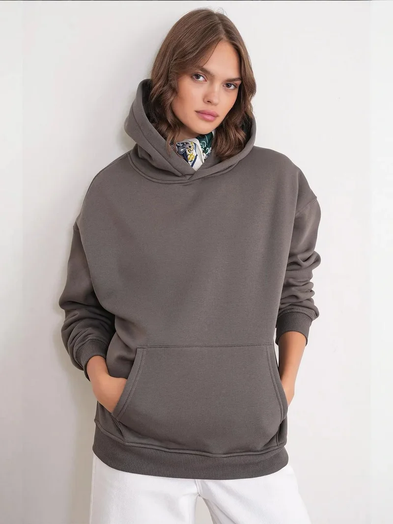 MixRay Mixray Oversized Hooded Sweatshirt with Pocket