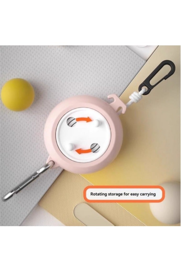 حبل غسيل للسفر، حبل غسيل محمول قابل للسحب، حبل غسيل خارجي قابل للسحب، وردي، 10 أمتار - Image 3