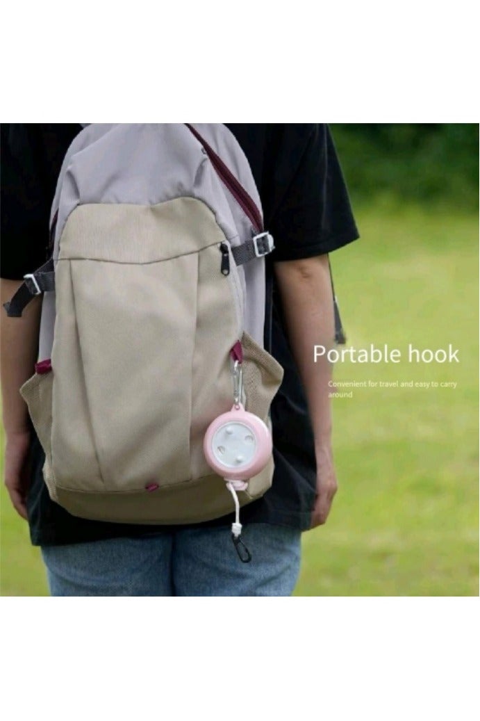 حبل غسيل للسفر، حبل غسيل محمول قابل للسحب، حبل غسيل خارجي قابل للسحب، وردي، 10 أمتار - Image 5