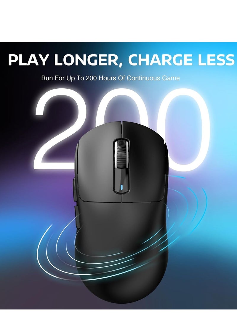 Attack Shark - X3 Mouse Lightweight Wireless Gaming Mouse with Tri-Mode 2.4G/USB-C Wired/Bluetooth, PAW3395 Optical Sensor, Up to 26K DPI, 5 programmable Buttons for Laptop/Win/Mac/PC - Image 1