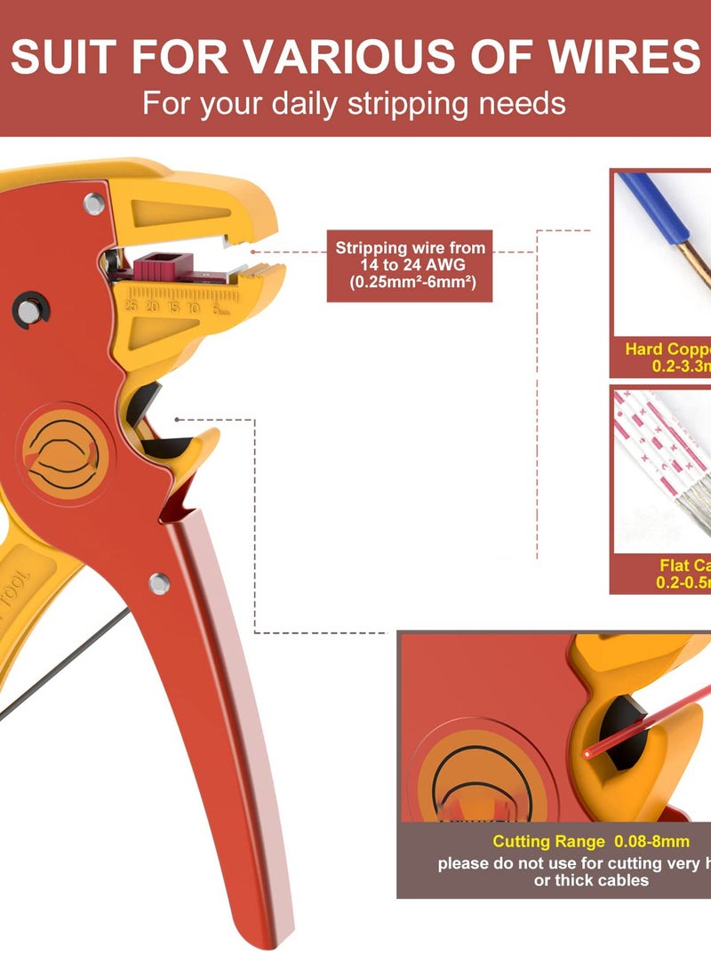 2-in-1 Automatic Wire Stripper and Cutter,Adjustable 10-24 AWG Electrical Cable Tool for Electronics and Automotive Repair - Image 3