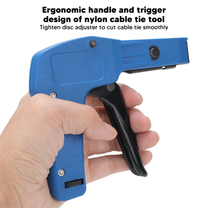 Cable Tie Gun Die Cast Steel Flush Cut Zip Fastening Tool with Steel Handle for Nylon - Image 3