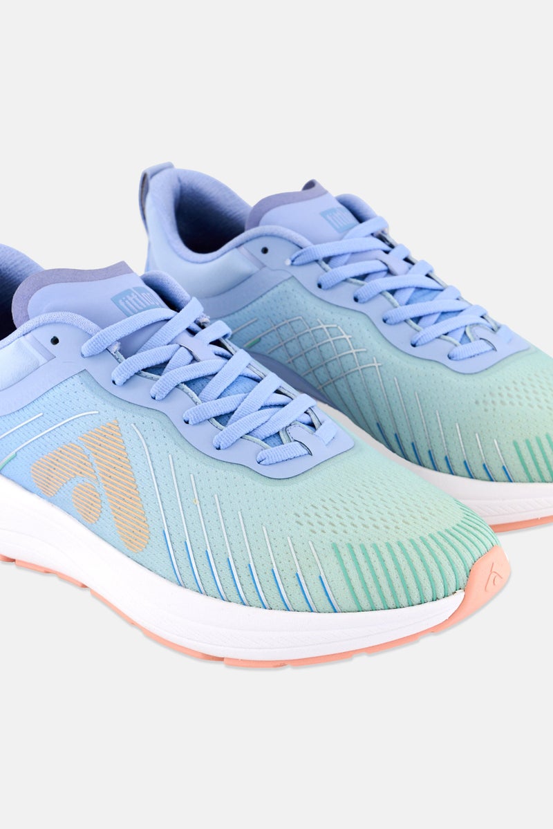 FitFlop Women FF Ombre Edition Lace Up Running Shoes, Sky Wash Blue - Image 3