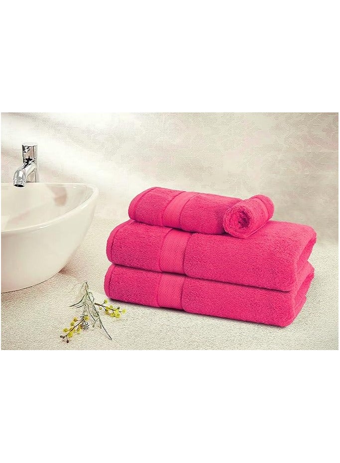 Comfy مجموعة مناشف هدايا مكونة من 8 قطع من القطن المشط 600 جرام/متر مربع بجودة فندقية عالية الامتصاص باللون الوردي الفاتح - Image 2