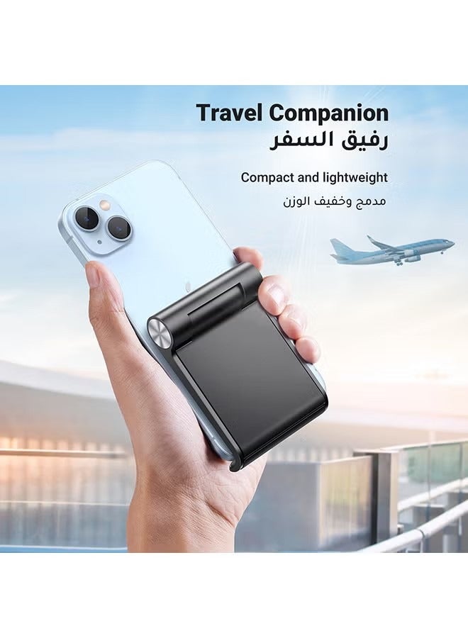 Portable Phone Stand Desk Phone Holder, Stable Mobile Phone Stand Holder Compatible for Most Phones, iPhone 15 Pro/Pro Max, Samsung Galaxy, Tablet/iPad Black 4-7.9\" Black - Image 4