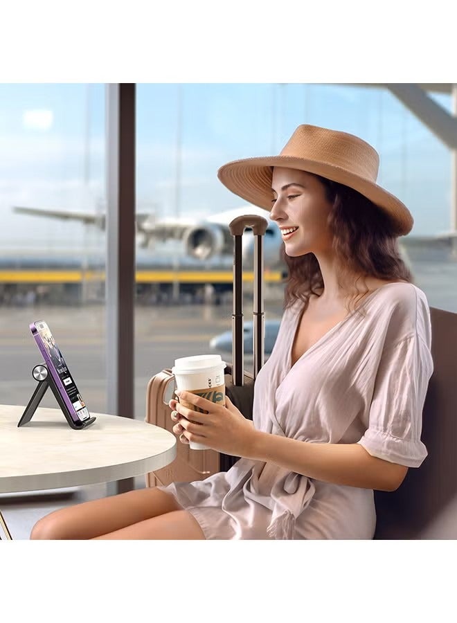 Portable Phone Stand Desk Phone Holder, Stable Mobile Phone Stand Holder Compatible for Most Phones, iPhone 15 Pro/Pro Max, Samsung Galaxy, Tablet/iPad Black 4-7.9\" Black - Image 5