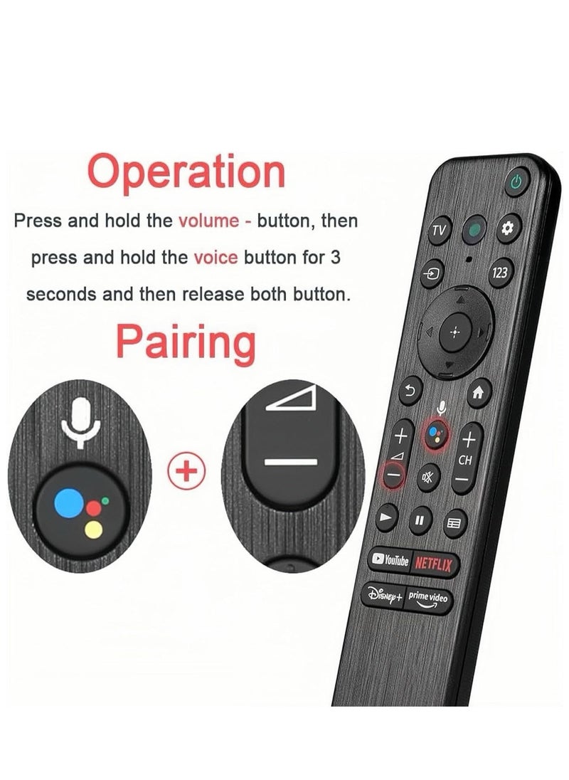 ELTRAZONE - Replacement Remote Control RMF-TX800U for Sony Bravia Smart TV, if applicable X72K X73K X80K X81K X90K X90CK X85TK W830K A80K X95K X85K Z9K ​​X90S X94S Sub RMF-TX900U with battery - Image 1
