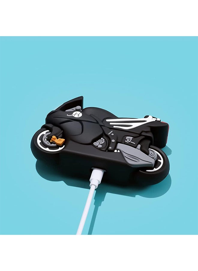 با لوف حافظة فريدة لسماعات AirPods 4، حافظة كرتونية ثلاثية الأبعاد لطيفة، غطاء Motociclo ثلاثي الأبعاد لسماعات AirPods الجيل الرابع، كاوايي، سيليكون ناعم وبارد مع سلسلة مفاتيح، حافظة مقاومة للصدمات وشحن لسماعات AirPods 4 - Image 5