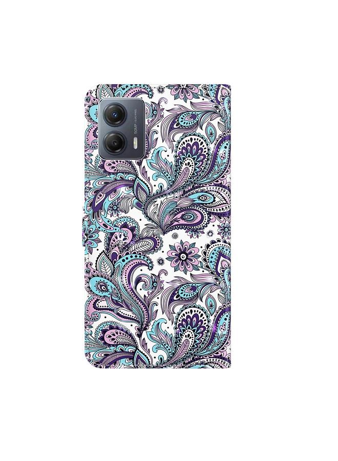 اس-توب جراب لهاتف Motorola Moto G14 بنمط رسم ثلاثي الأبعاد، جراب هاتف جلدي قابل للطي - Image 3