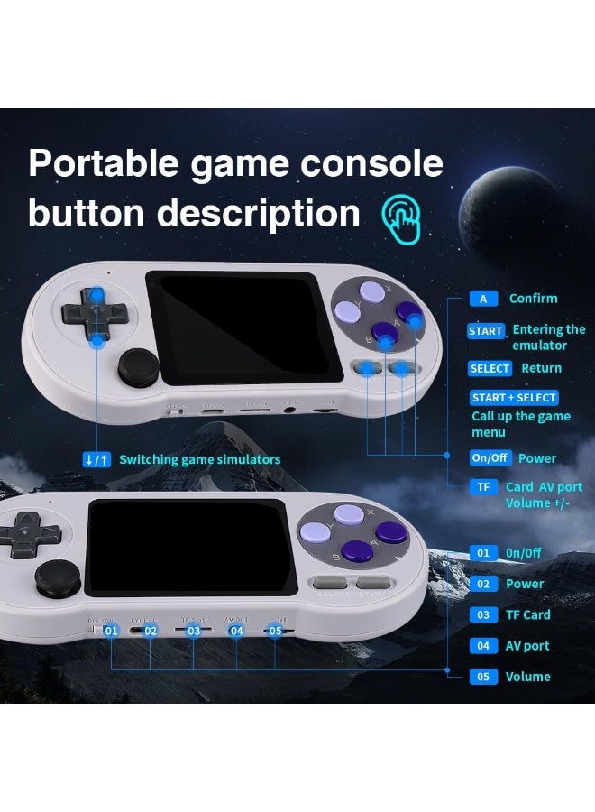 ELTRAZONE SF2000 Retro Handheld Game Console with 11,000 Built-in Games, 3.0-Inch IPS Display, 16GB TF Card, TV Output - Grey - Image 2