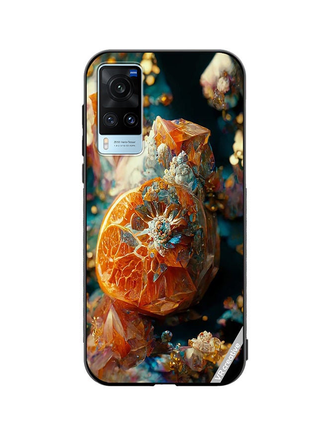 VR CREATIVE Protective Case Cover For Vivo X60 Orange Paint Gel Balls Design Multicolour - Image 1