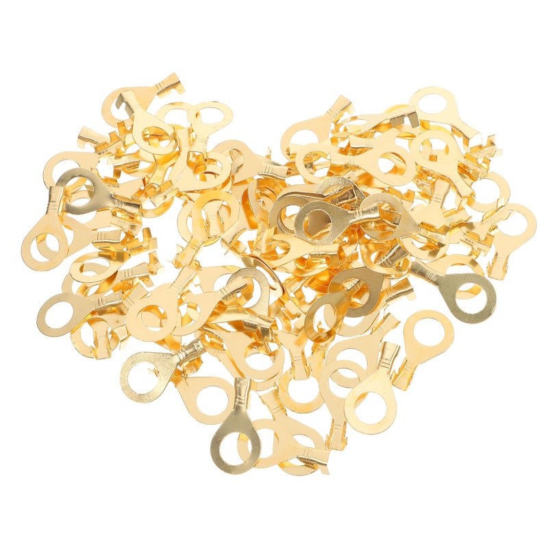 Heavy Duty M8 Copper Wire Lugs Kit Open Ring Terminal Connectors Battery Cable Ends Grounding 100pcs - Image 2