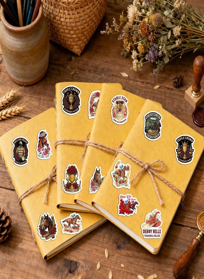 Raxfly 50 Pcs Horse Racing Stickers, Derby Day Themed Decals, Pony Animal Stickers for Water Bottles,Party Favors, Scrapbooking and DIY Decorations, Horse Party Favors & Gifts - Image 4