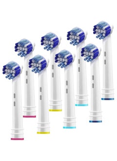 Beauenty Replacement Brush Heads Compatible with OralB Braun- Pack of 8 Professional Electric Toothbrush Heads- Precision Refills for Oral-b 7000, Clean, Oral B Pro 1000, 9600, 500, 3000, 8000, Vitality Plus!  - Image 1