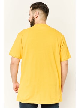 Scuderia Ferrari Men Regular Fit Brand Logo Short Sleeves Polo Shirt, Yellow  - Image 4